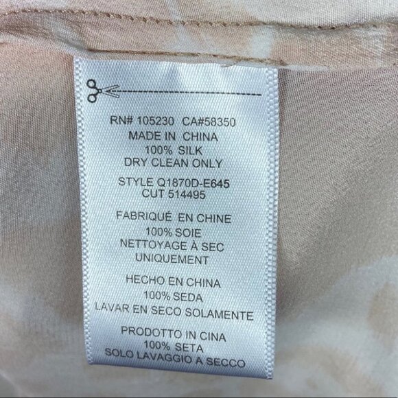 Equipment 100% Silk Sleeveless Tunic Top Size Medium Blush Pink Blouse Leopard M - Picture 7 of 8